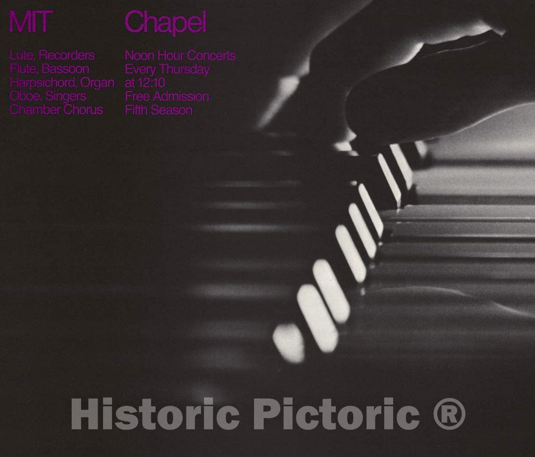 Vintage Poster -  MIT Chapel, Historic Wall Art