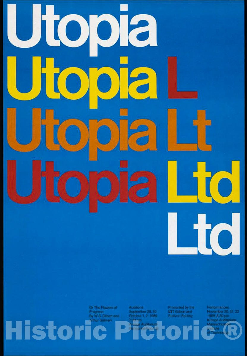 Vintage Poster -  Utopia Ltd., Historic Wall Art