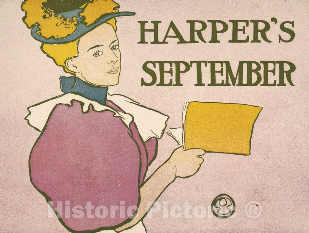 Vintage Poster -  Harper's September, Historic Wall Art