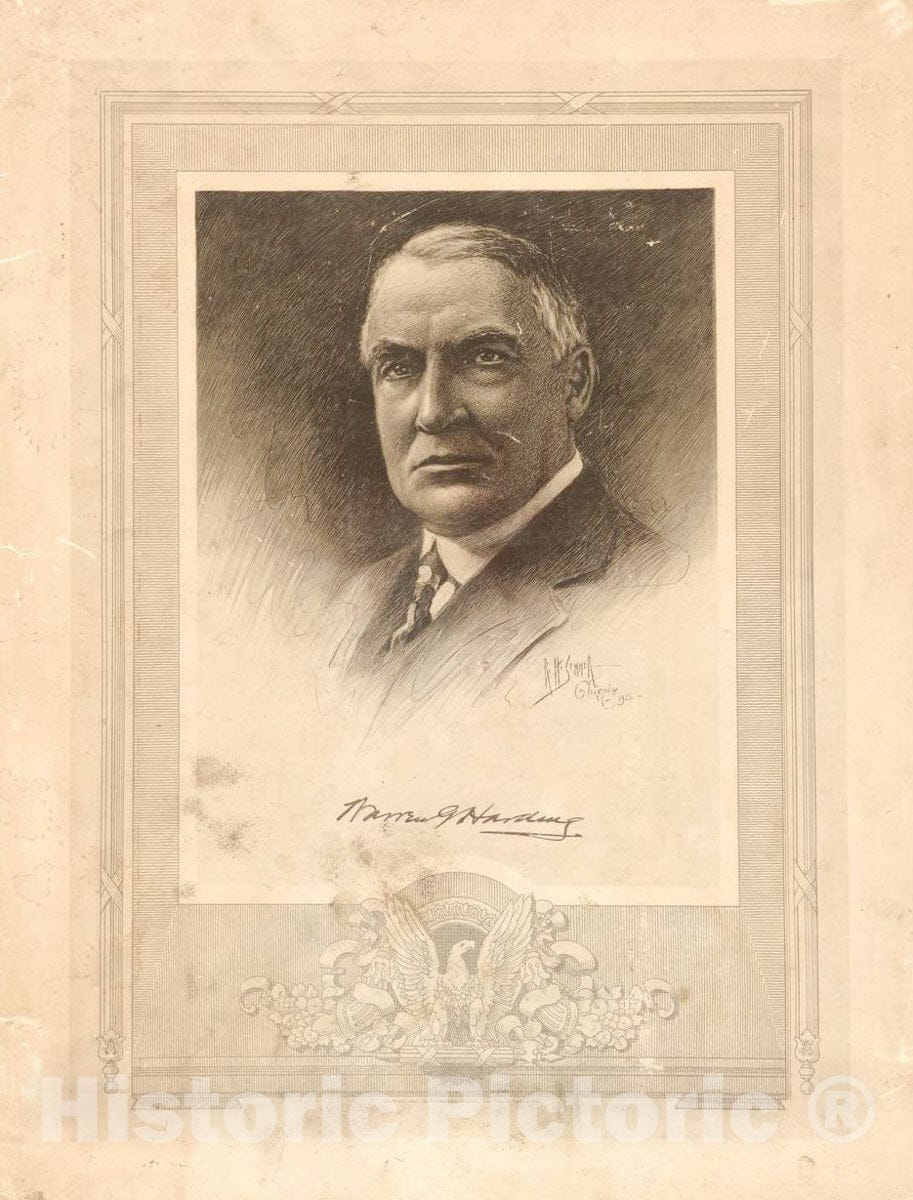 Vintage Poster -  Warren G. Harding, Historic Wall Art