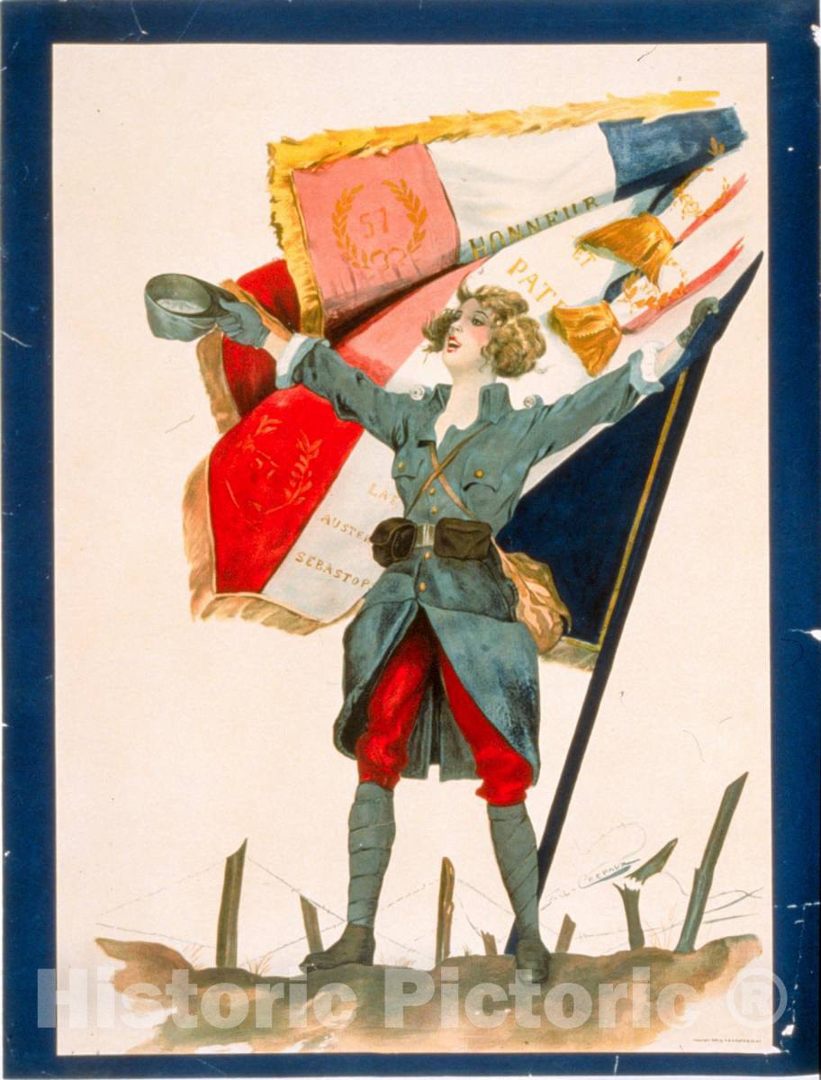 Vintage Poster -  [Vive la France!], Historic Wall Art