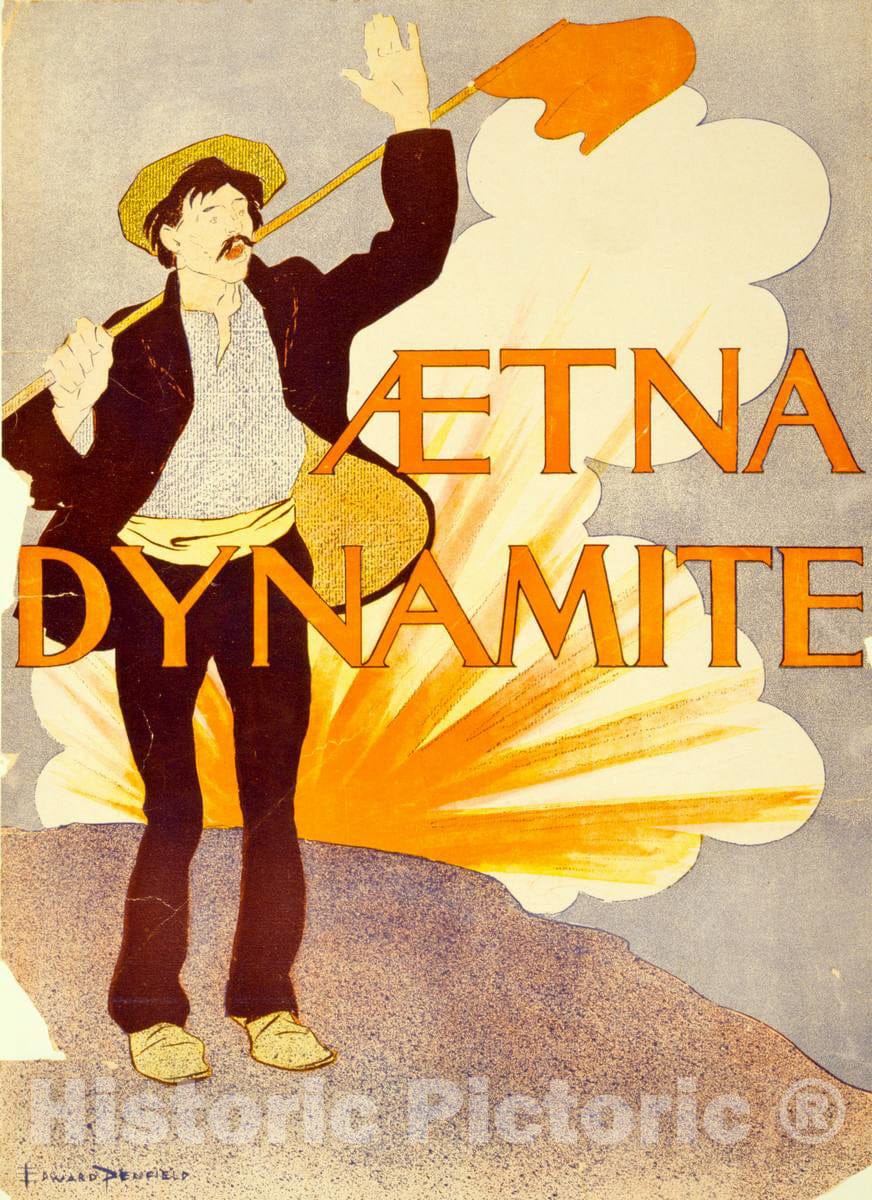 Vintage Poster - Aetna Dynamite, Historic Wall Art