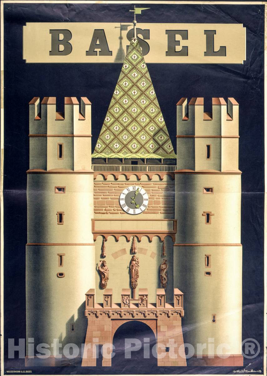 Vintage Poster -  Basel, Historic Wall Art