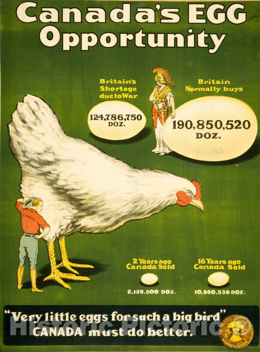 Vintage Poster - Canada's Egg Opportunity, Historic Wall Art