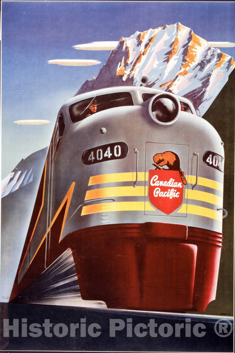 Vintage Poster -  Canadian Pacific -  Ewart., Historic Wall Art