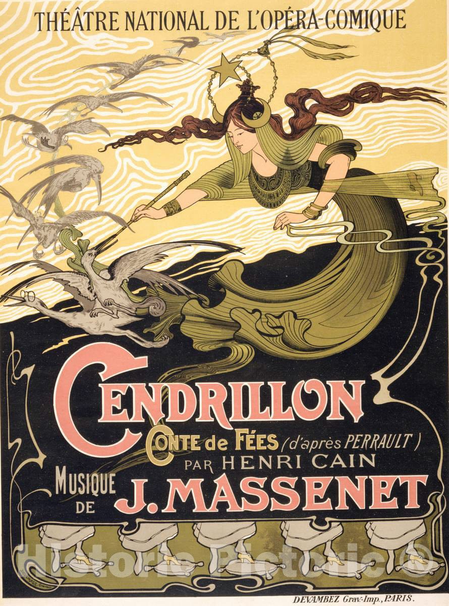 Vintage Poster -  Cendrillon -  Devambez graveur., Historic Wall Art