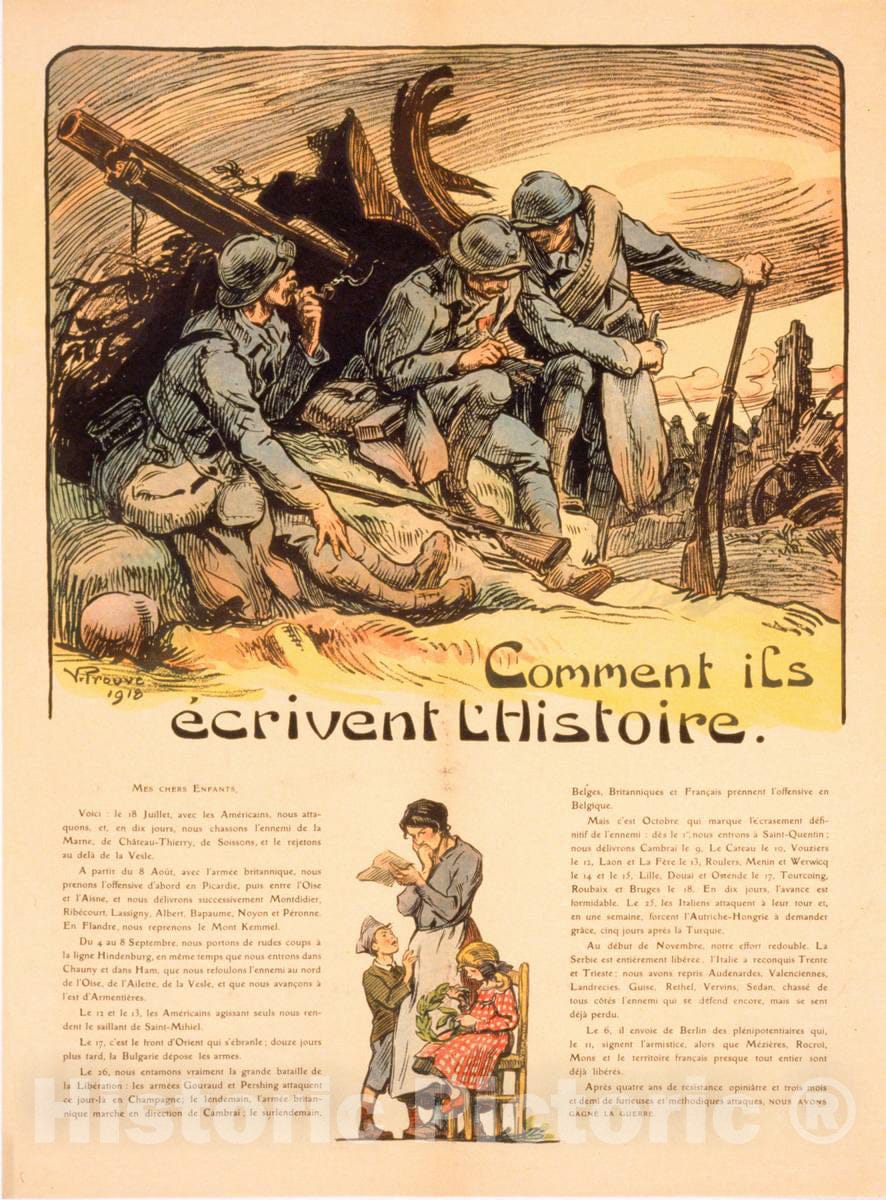 Vintage Poster -  Comment ils Ã©crivent l'histoire, Historic Wall Art