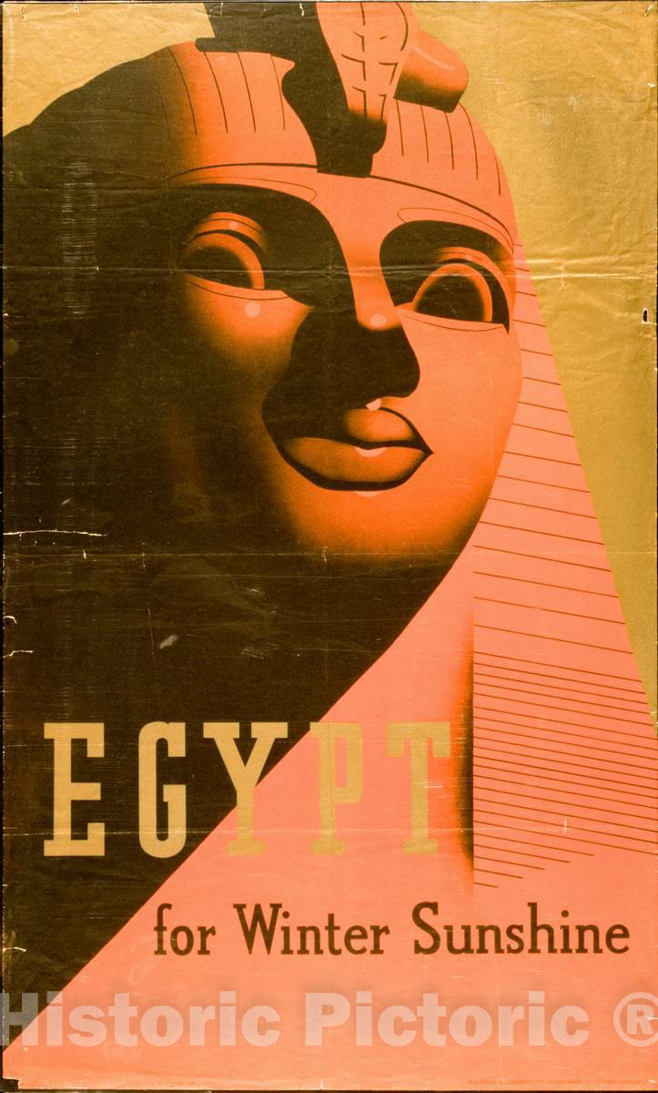 Vintage Poster - Egypt for Winter Sunshine, Historic Wall Art