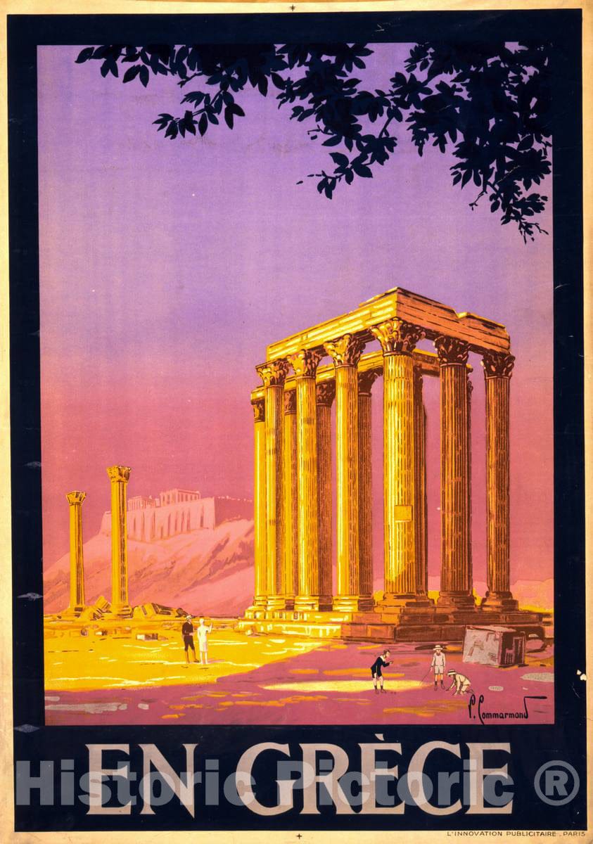 Vintage Poster -  En GrÃ¨ce -  P. Commarmond., Historic Wall Art