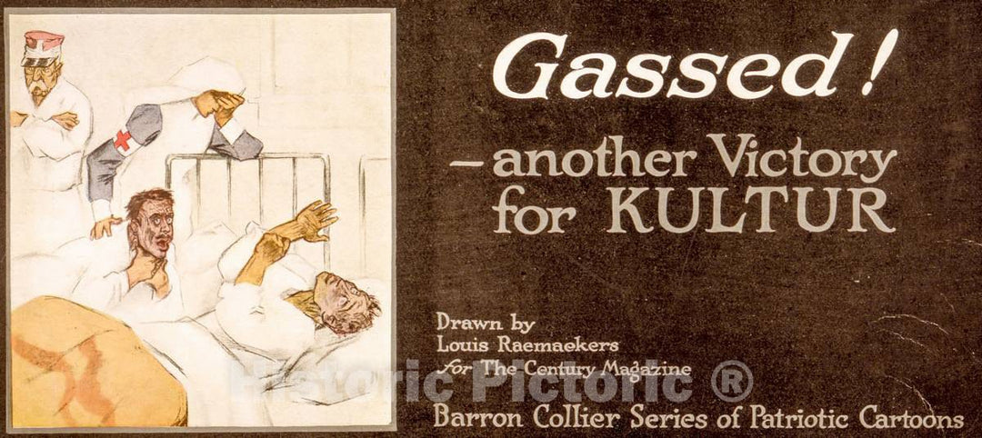 Vintage Poster -  Gassed! -  Another Victory for Kultur, Historic Wall Art