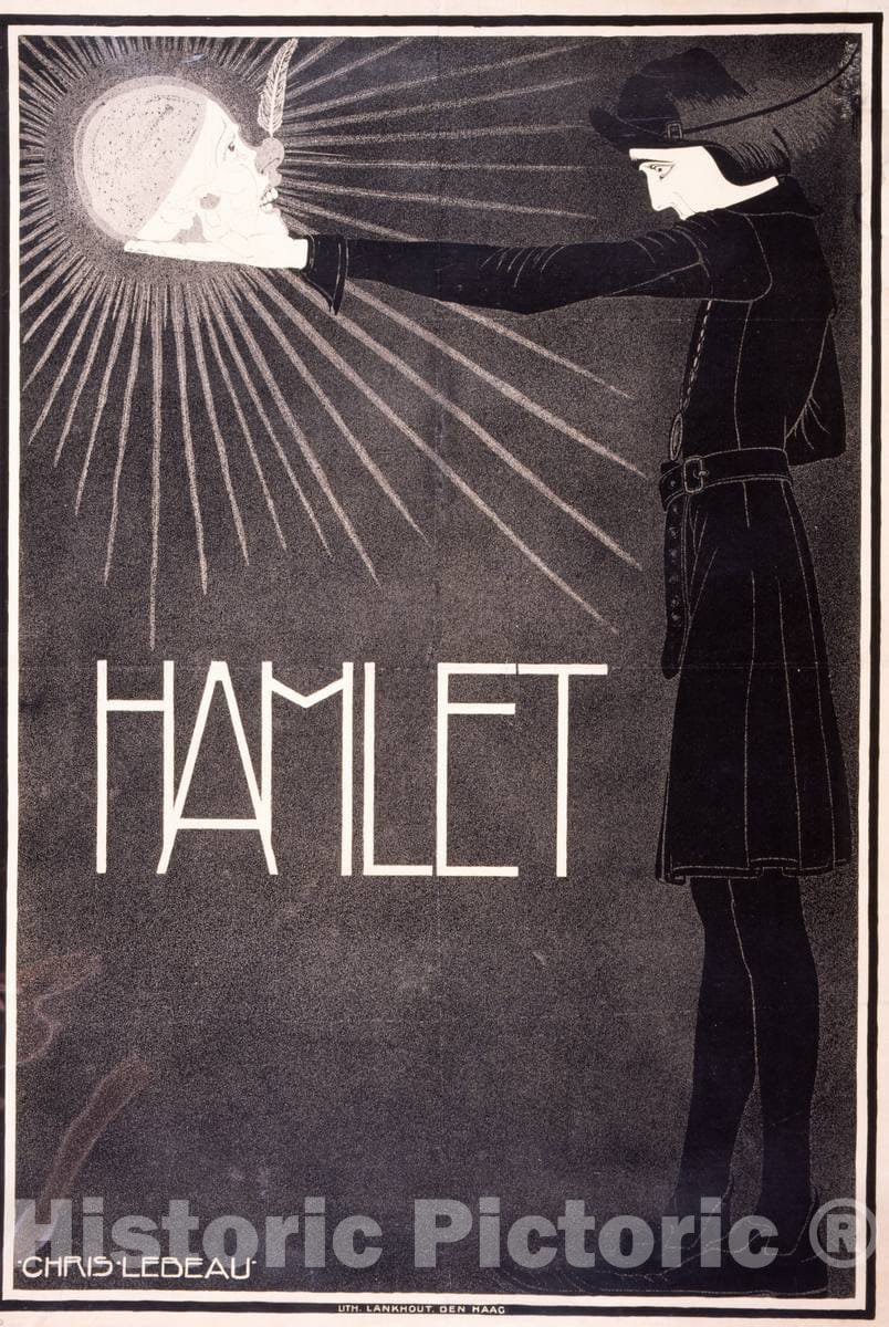 Vintage Poster -  Hamlet -  Chris Lebeau., Historic Wall Art