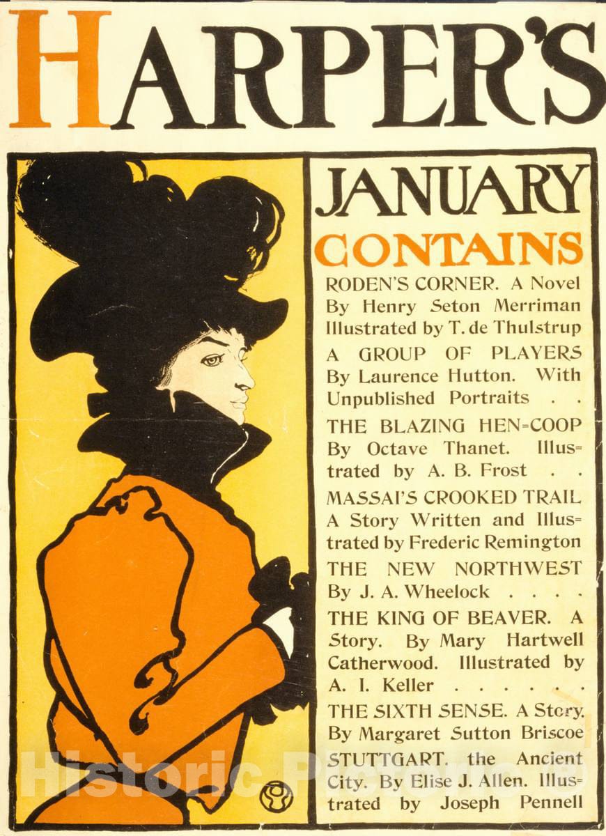 Vintage Poster -  Harper's January 2, Historic Wall Art