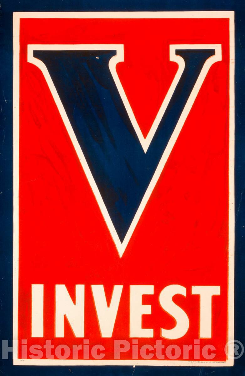 Vintage Poster -  Invest -  The Strobridge Litho. Co, Cincinnati., Historic Wall Art