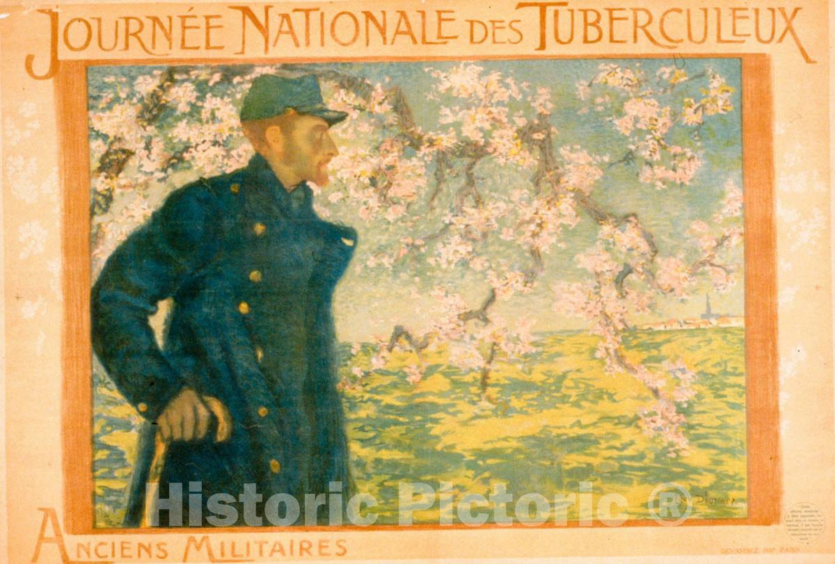 Vintage Poster -  JournÃ© Nationale des Tuberculeux. Anciens Militaires 1, Historic Wall Art