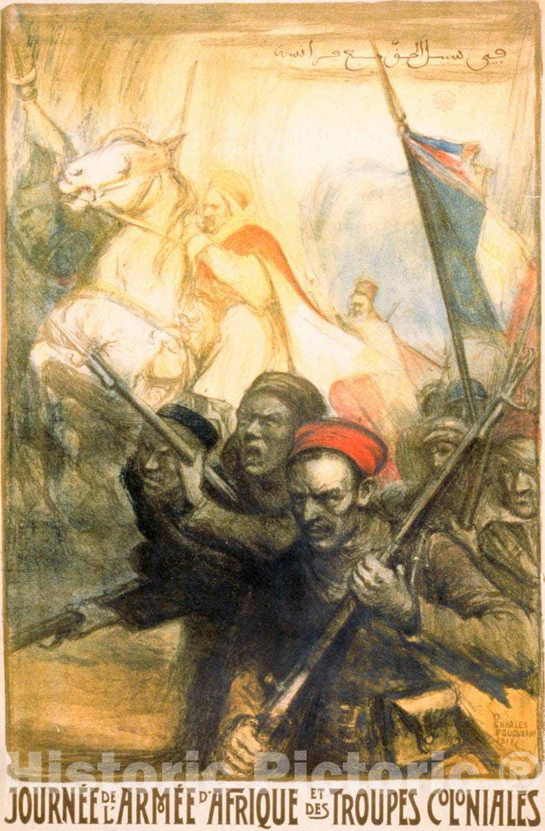 Vintage Poster -  JournÃ©e de l'armÃ©e d'Afrique et des troupes coloniales 1, Historic Wall Art