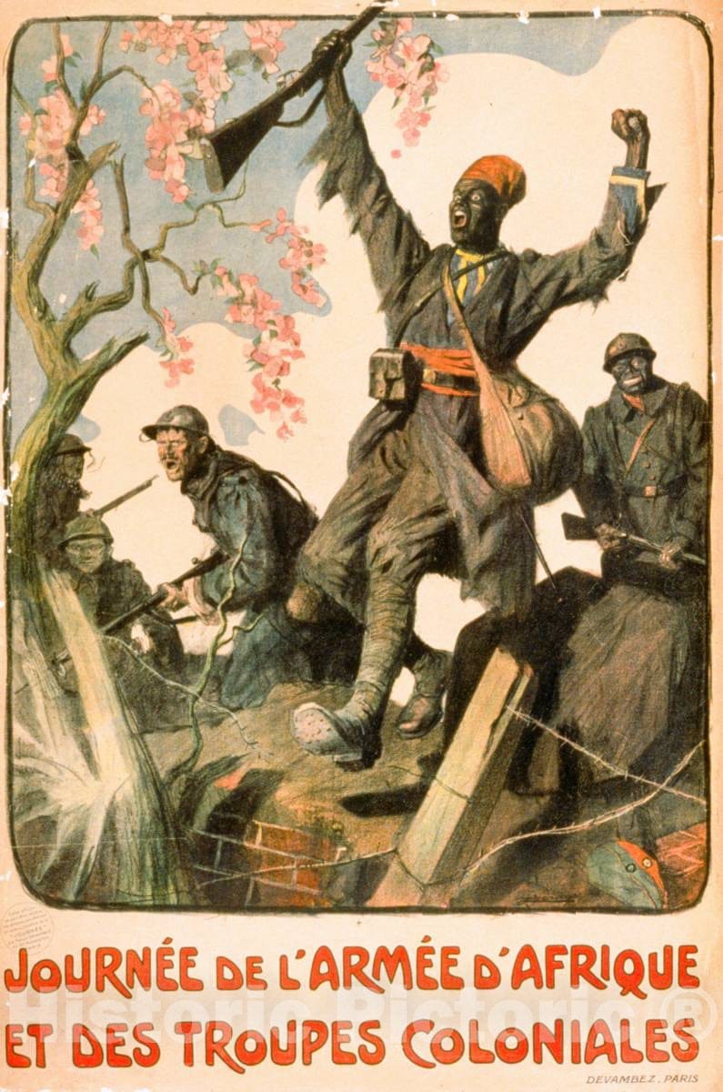 Vintage Poster -  JournÃ©e de l'armÃ©e d'Afrique et des troupes coloniales 2, Historic Wall Art