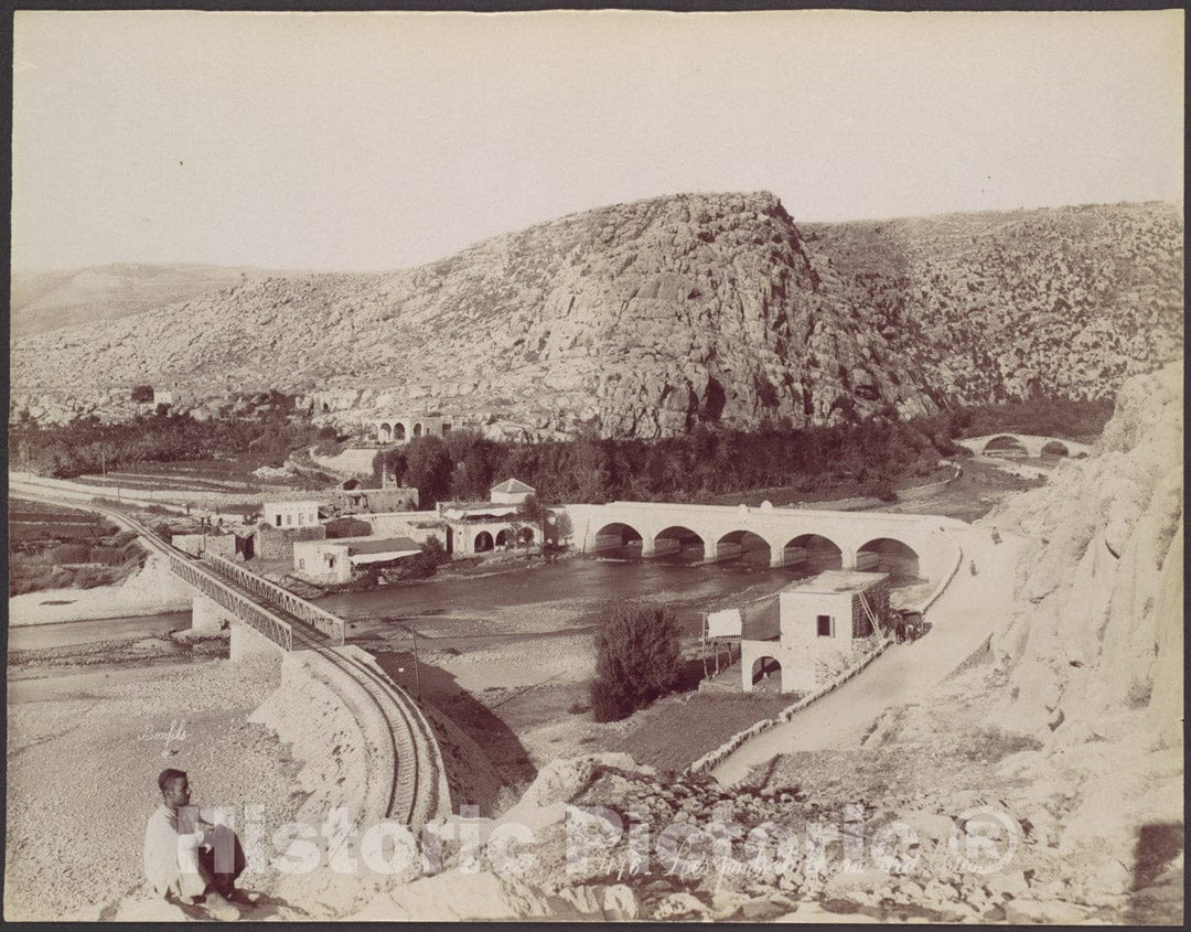 Photo Print : Félix Bonfils - Les ponts du Fleurs du Chien : Vintage Wall Art