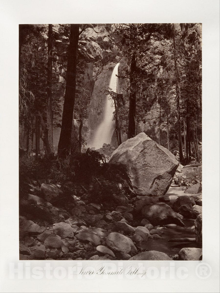 Photo Print : Carleton E. Watkins - Lower Yosemite Fall, 1,600 feet : Vintage Wall Art