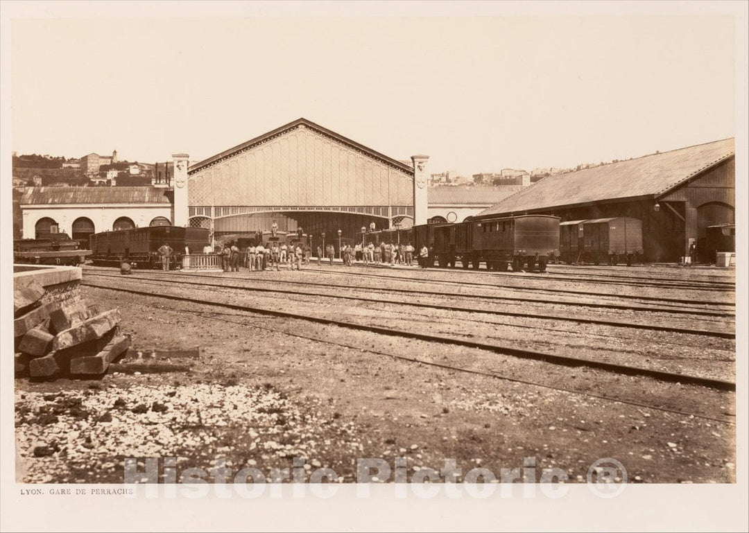 Photo Print : Édouard Baldus - Lyon, Gare de Perrache : Vintage Wall Art