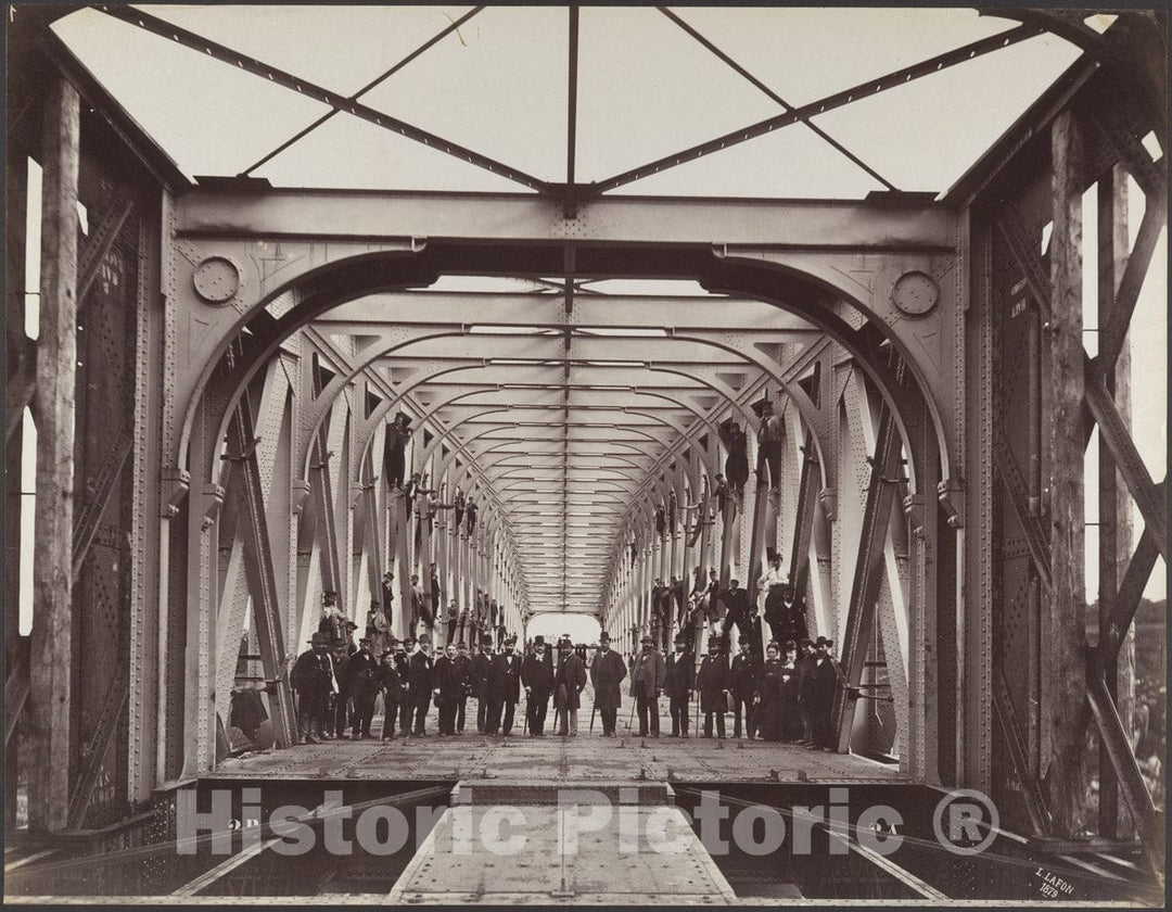 Photo Print : Louis Lafon - Lessart Viaduct on The Rance River : Vintage Wall Art