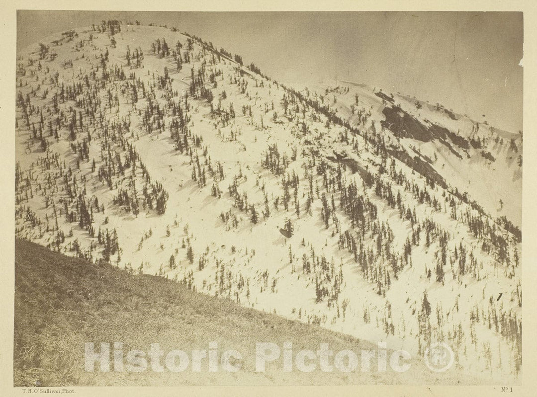 Art Photo : Snow Peaks, Bull Run Mining District, Nevada, Timothy O'Sullivan, c 1873, Vintage Wall Decor :