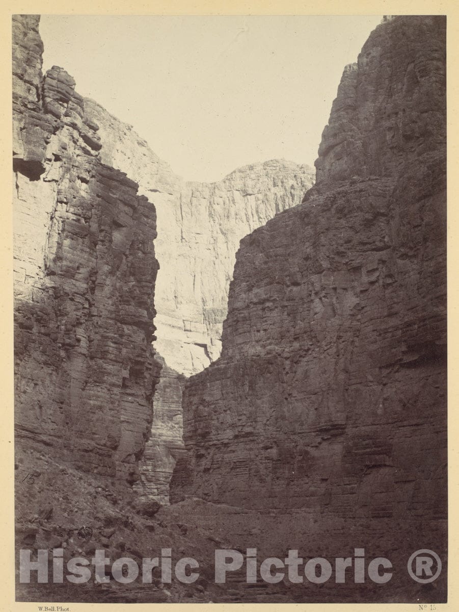 Photo Print : William Bell - Limestone Walls, Kanab Wash, Colorado River : Vintage Wall Art