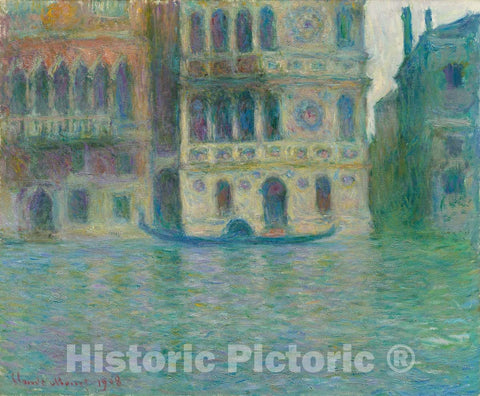 Art Print : Venice, Palazzo Dario, Claude Monet, c 1908, Vintage Wall Decor :