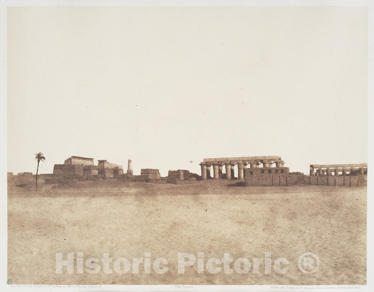 Photo Print : Félix Teynard - Louksor (Thèbes), Vue Générale des Ruines 3 : Vintage Wall Art