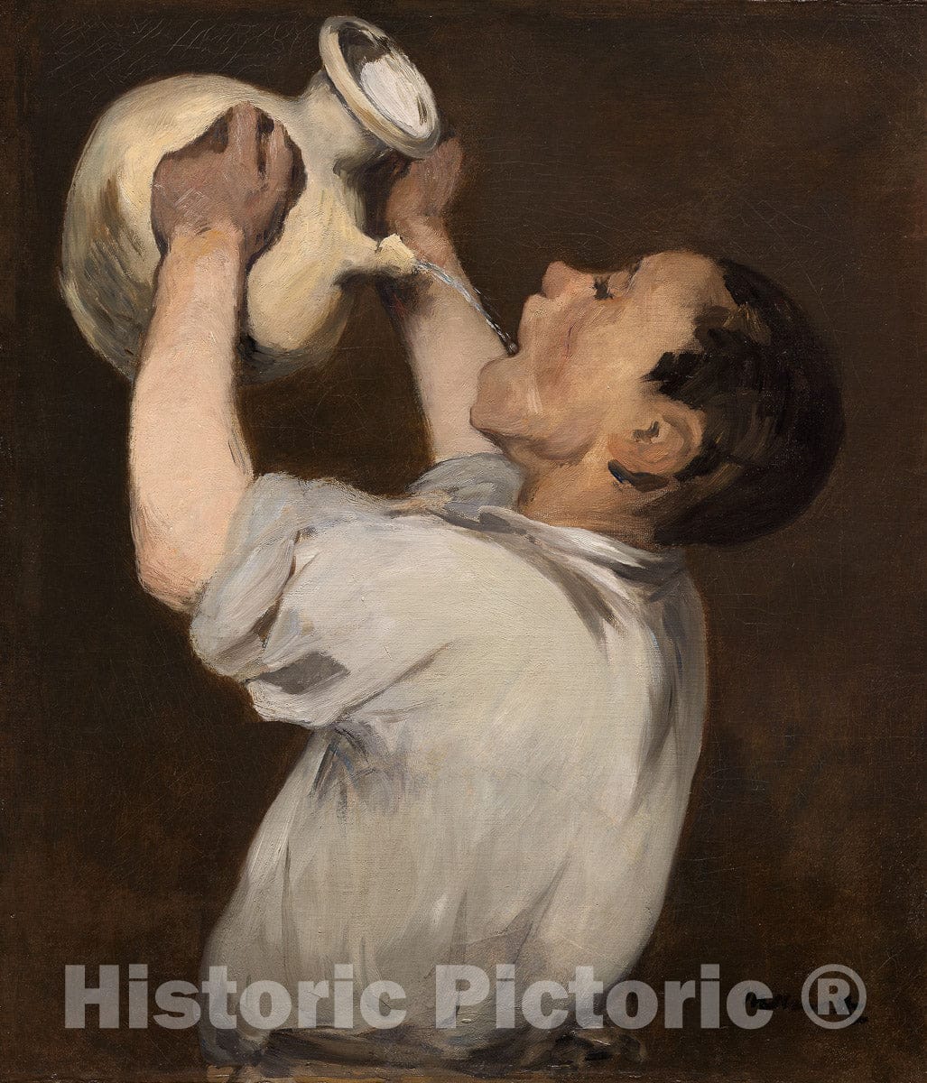 Art Print : Boy with Pitcher (La Regalade), edouard Manet, c 1899, Vintage Wall Decor :