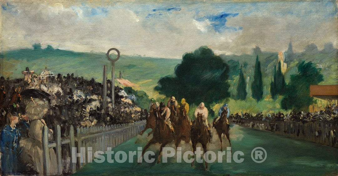 Art Print : The Races at Longchamp, edouard Manet, c 1886, Vintage Wall Decor :