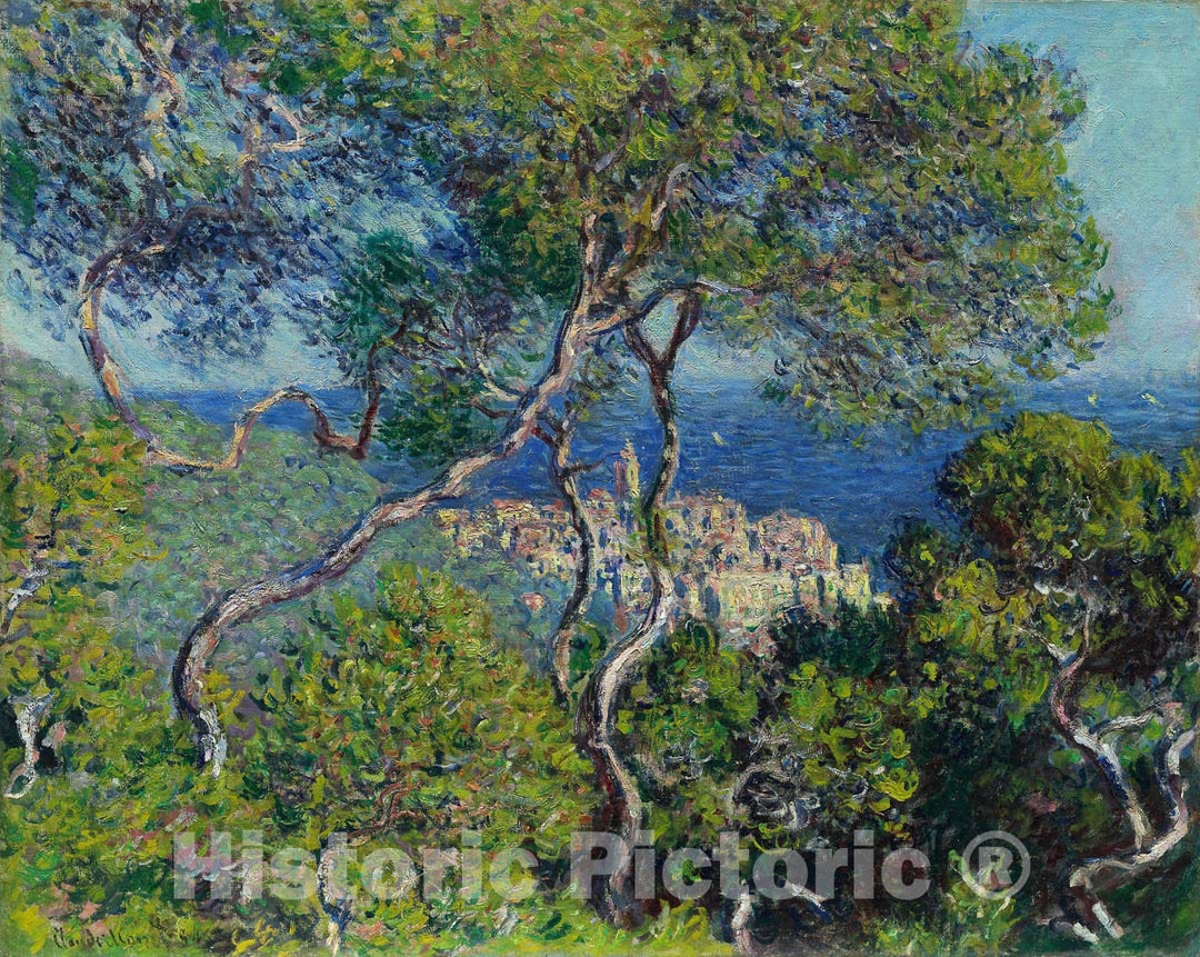 Art Print : Bordighera, Claude Monet, c 1887, Vintage Wall Decor :