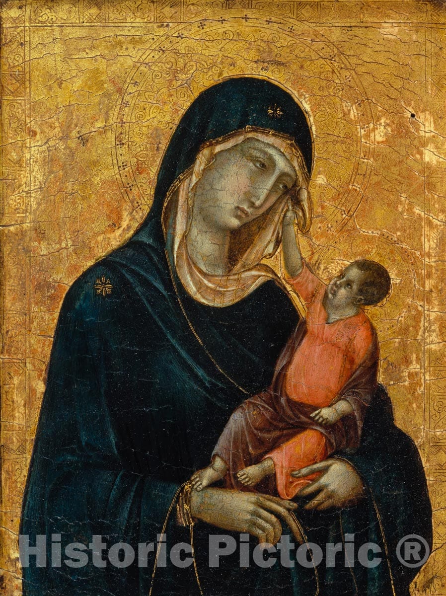 Art Print : Duccio di Buoninsegna - Madonna and Child : Vintage Wall Art