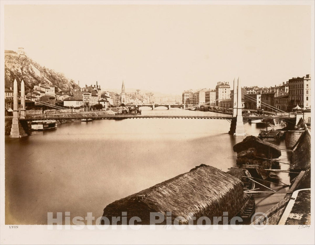 Photo Print : Édouard Baldus - Lyon : Vintage Wall Art