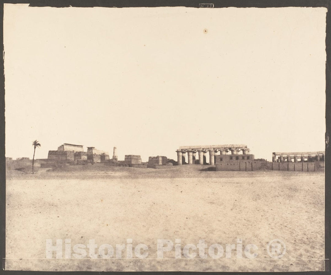 Photo Print : Félix Teynard - Louksor (Thèbes), Vue Générale des Ruines 2 : Vintage Wall Art