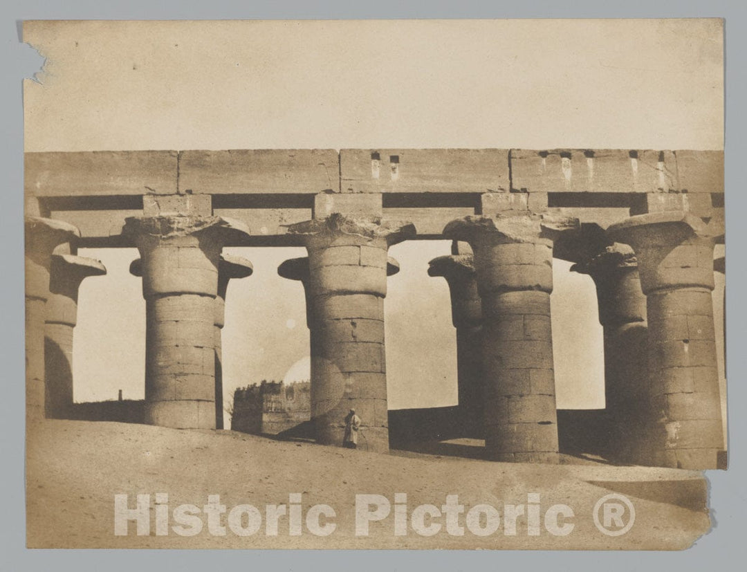 Photo Print : Maxime Du Camp - Louqsor, Grande Colonnade du Palais : Vintage Wall Art