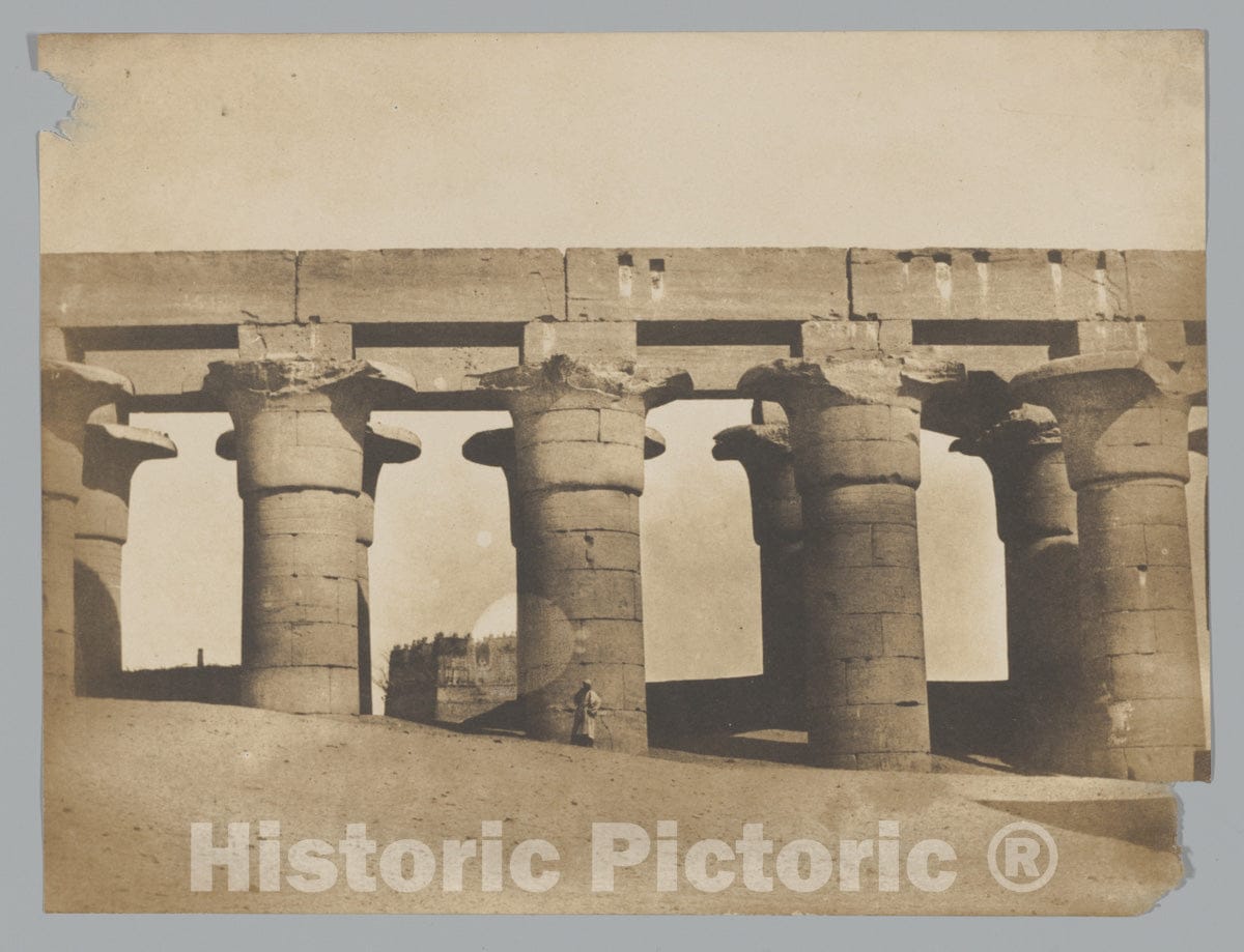 Photo Print : Maxime Du Camp - Louqsor, Grande Colonnade du Palais : Vintage Wall Art