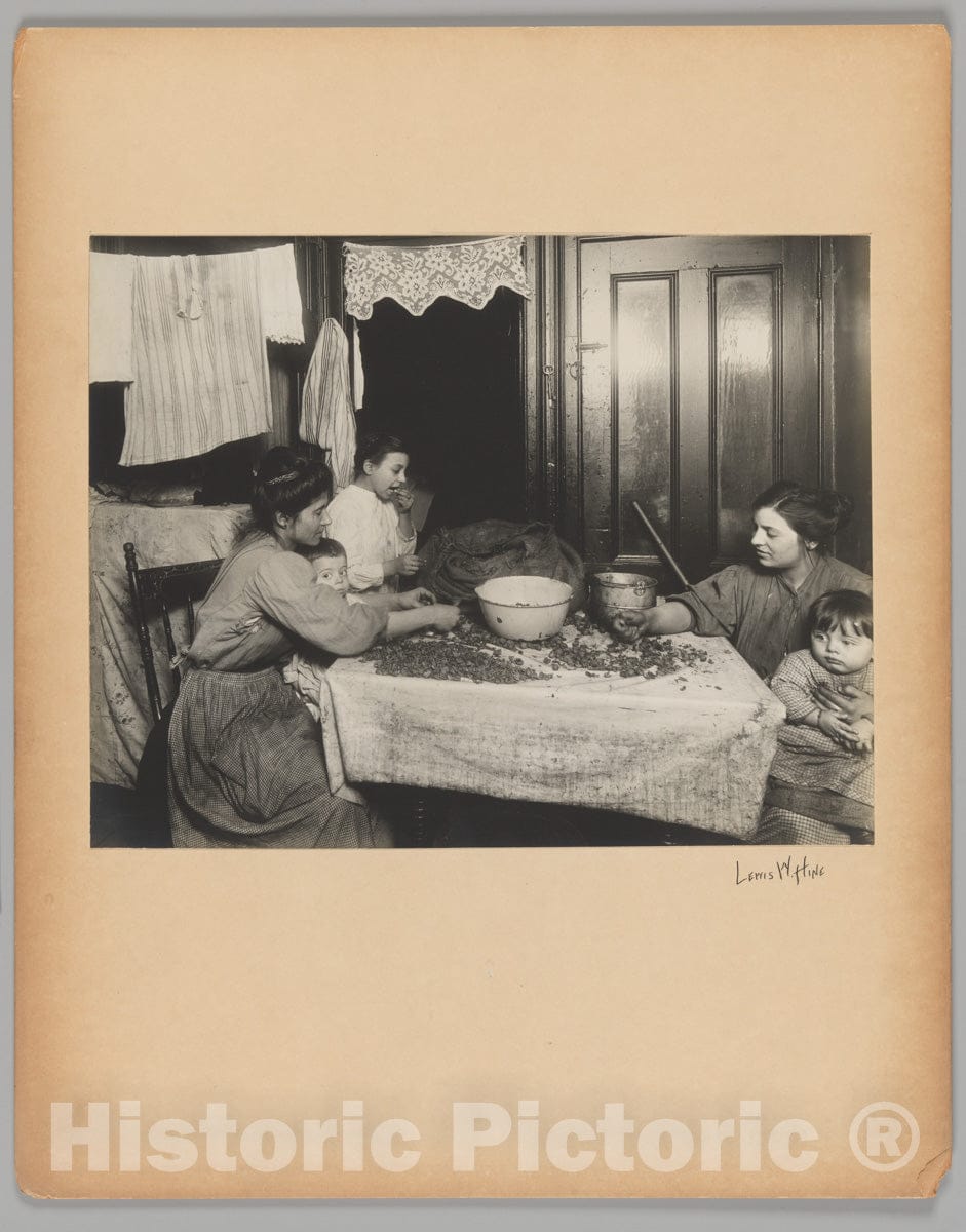 Photo Print : Lewis Hine - Picking Nut Meats, New York City : Vintage Wall Art