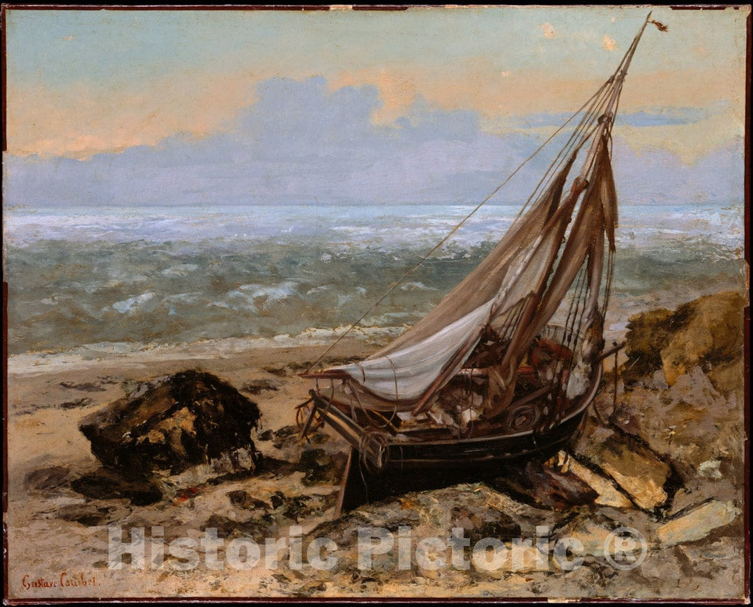 Art Print : Gustave Courbet - The Fishing Boat : Vintage Wall Art