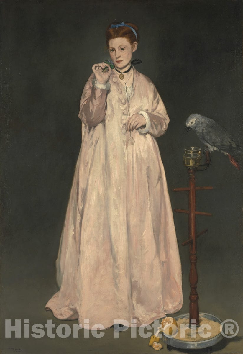 Art Print : Édouard Manet - Young Lady in 1866 : Vintage Wall Art