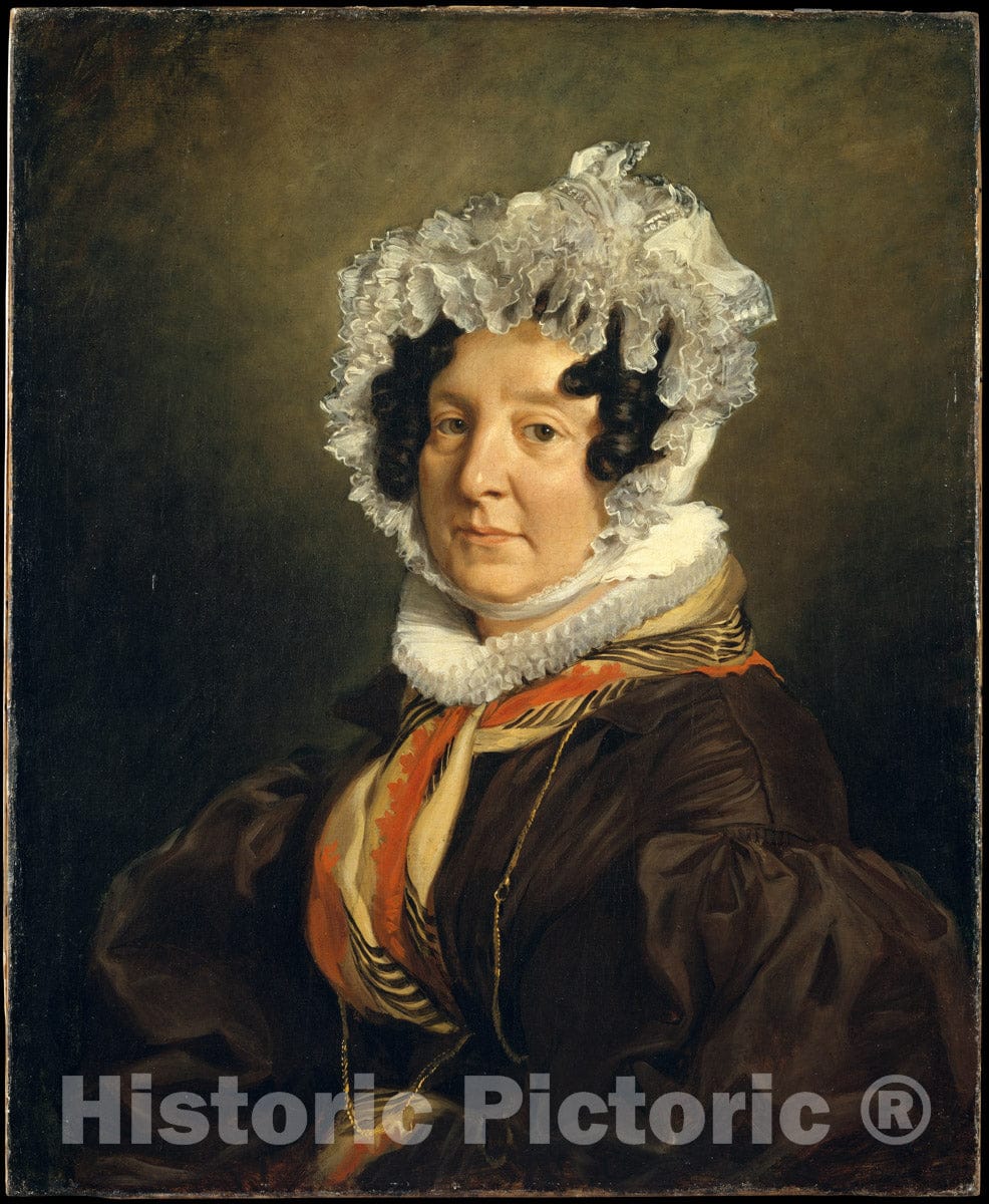 Art Print : Eugène Delacroix - Madame Henri François Riesener (Félicité Longrois, 1786–1847) : Vintage Wall Art