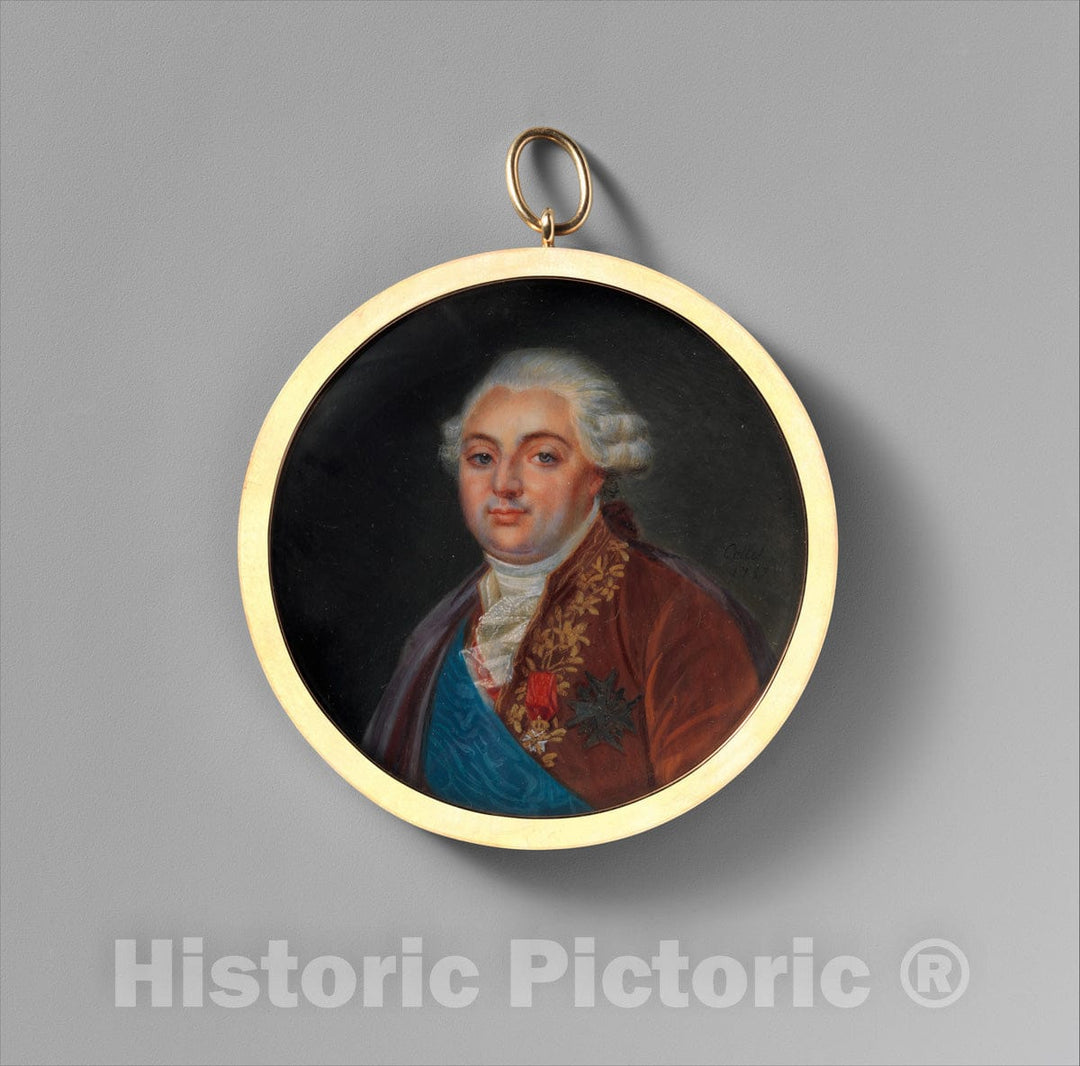 Art Print : Antoine François Callet - Louis XVI (1754–1793), King of France : Vintage Wall Art