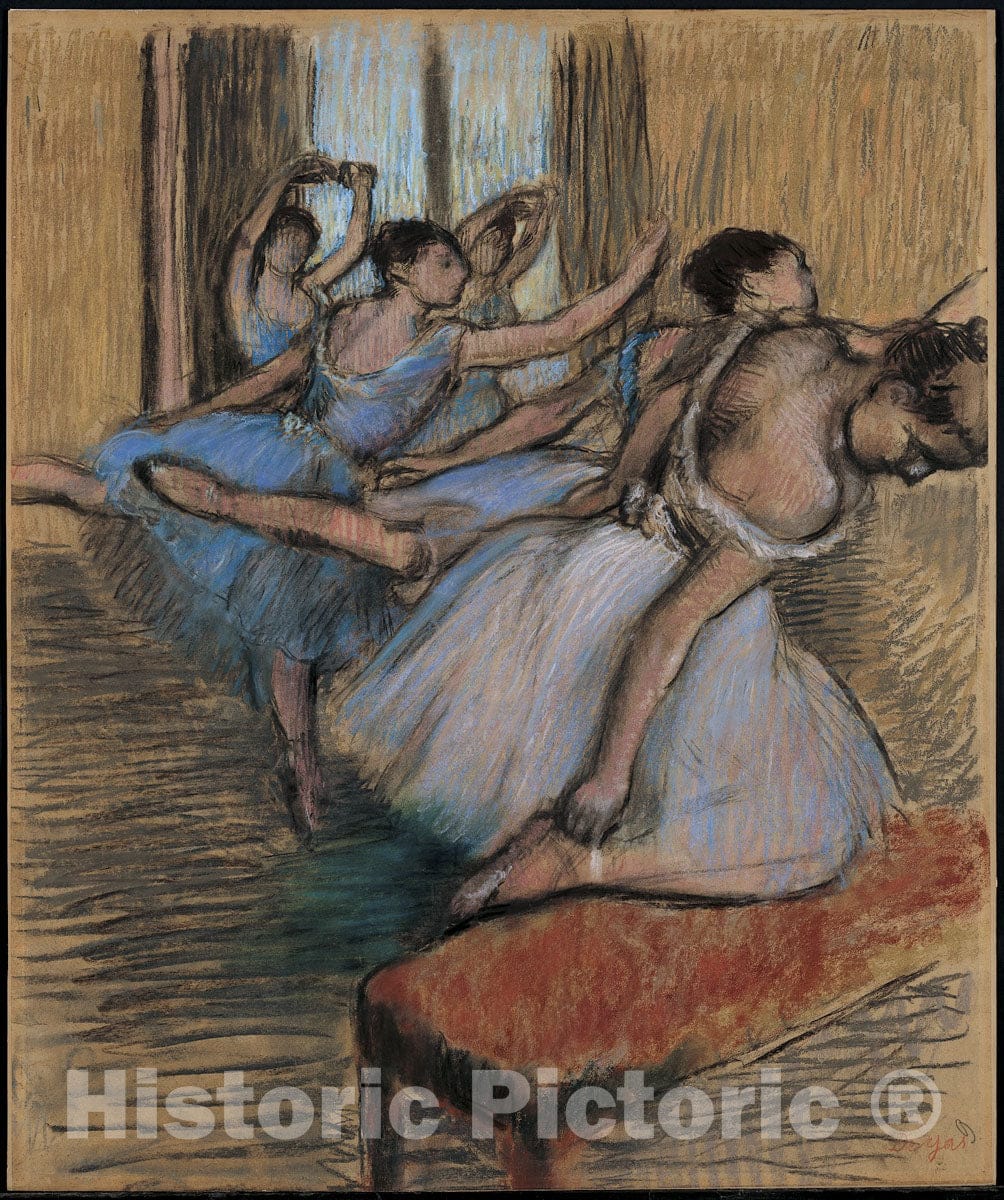 Art Print : Edgar Degas - The Dancers : Vintage Wall Art