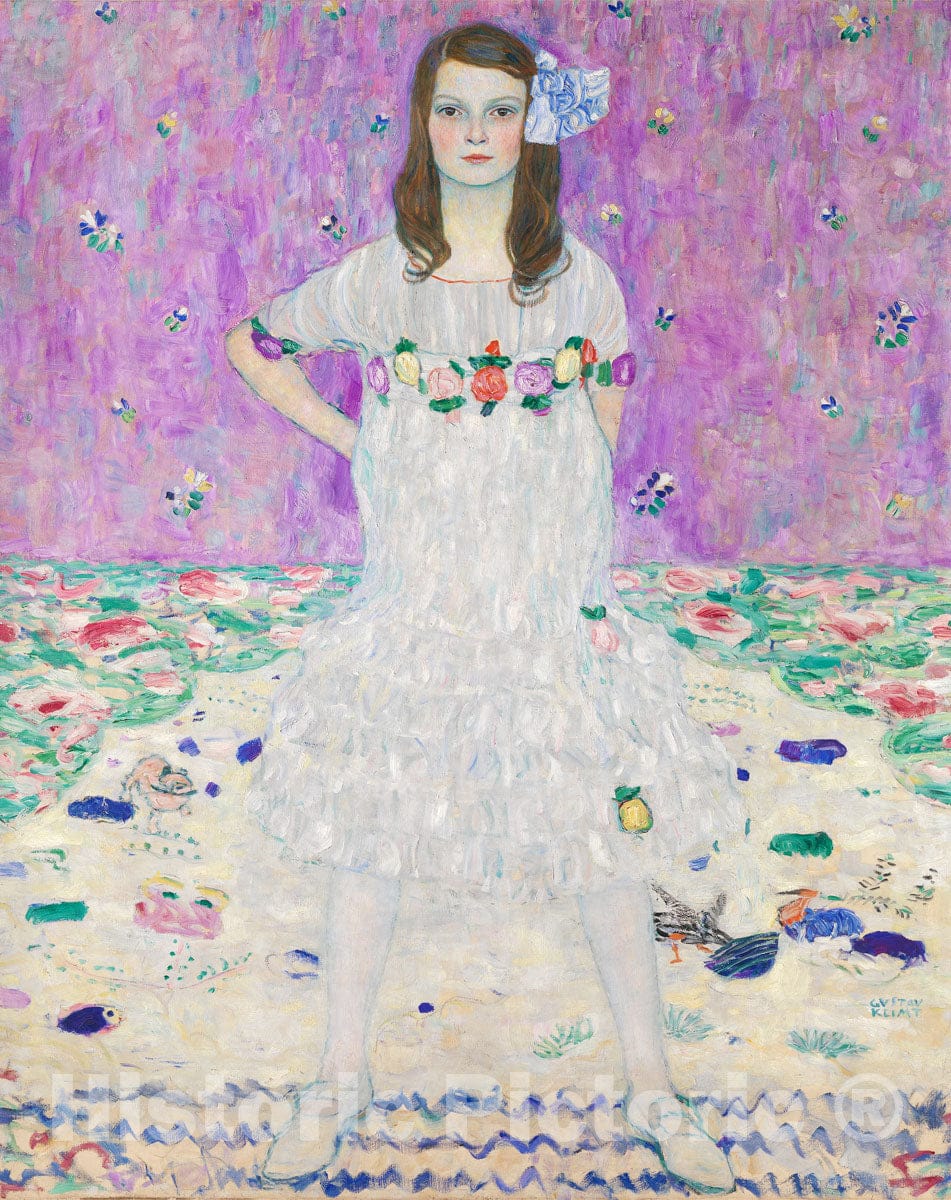 Art Print : Gustav Klimt - Mäda Primavesi (1903–2000) : Vintage Wall Art