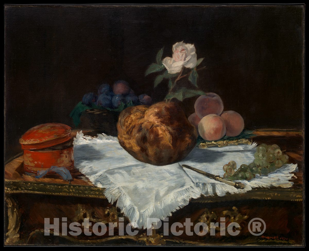 Art Print : Edouard Manet - The Brioche : Vintage Wall Art