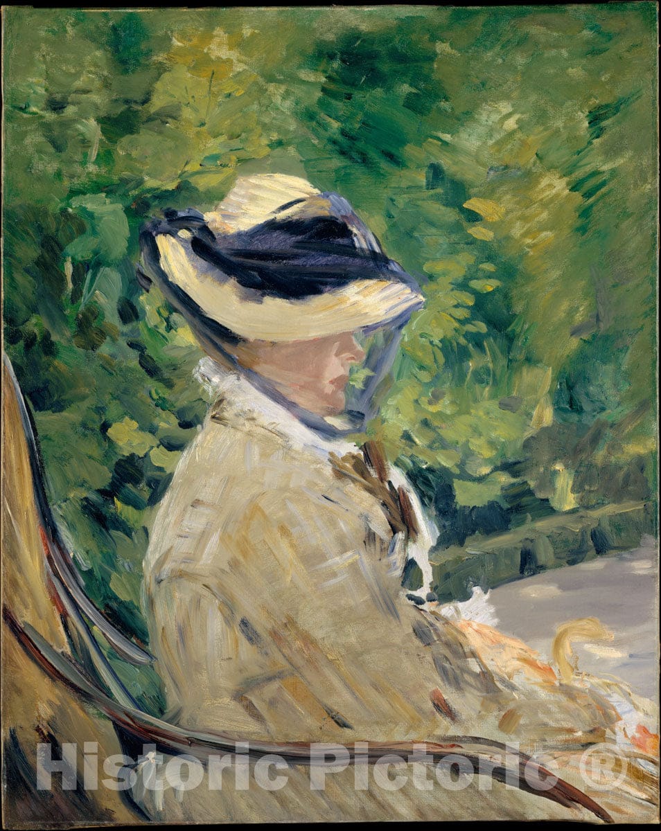 Art Print : Édouard Manet - Madame Manet (Suzanne Leenhoff, 1830–1906) at Bellevue : Vintage Wall Art