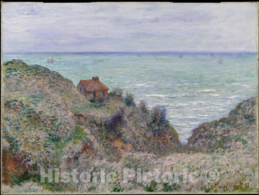 Art Print : Claude Monet - Cabin of The Customs Watch : Vintage Wall Art