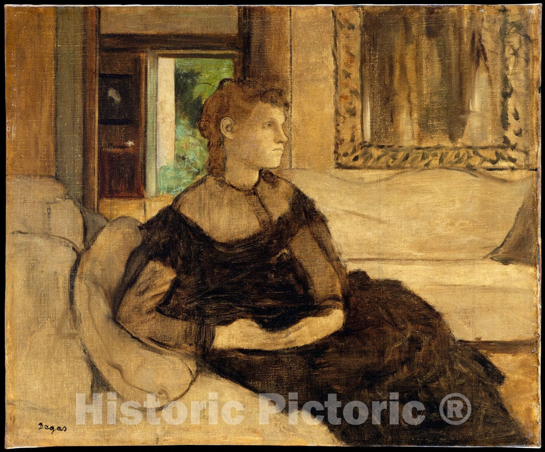 Art Print : Edgar Degas - Madame Théodore Gobillard (Yves Morisot, 1838–1893) v.1 : Vintage Wall Art