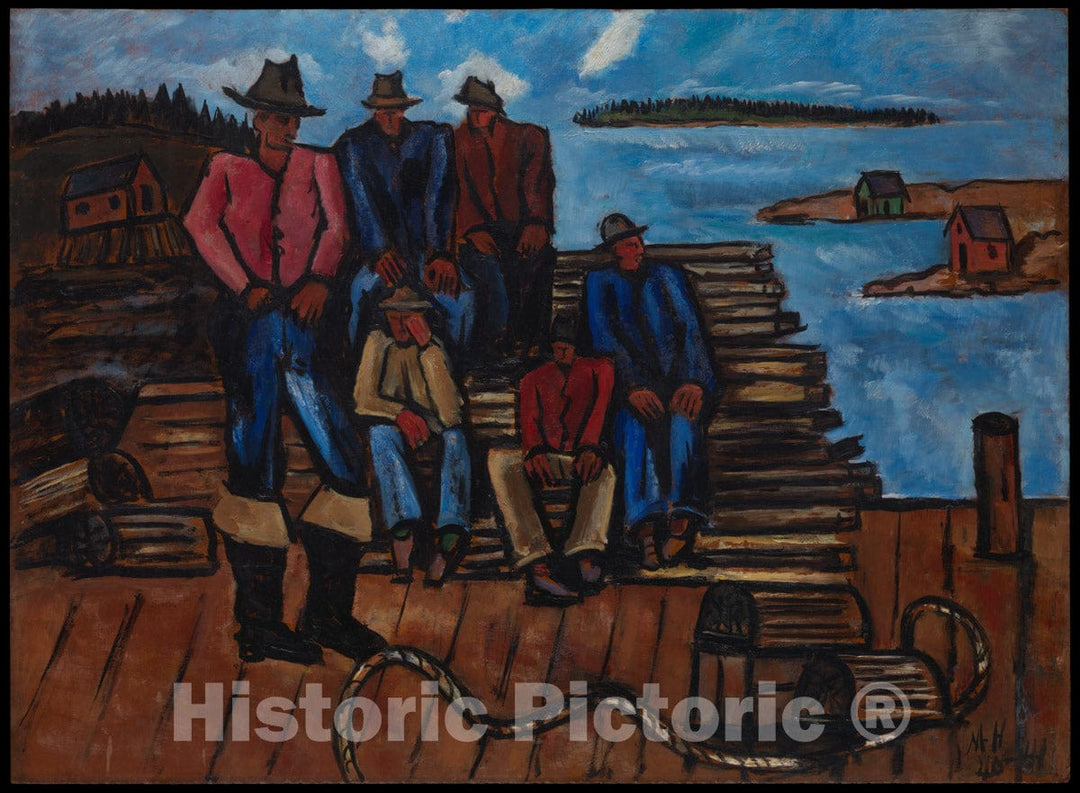 Art Print : Marsden Hartley - Lobster Fishermen : Vintage Wall Art