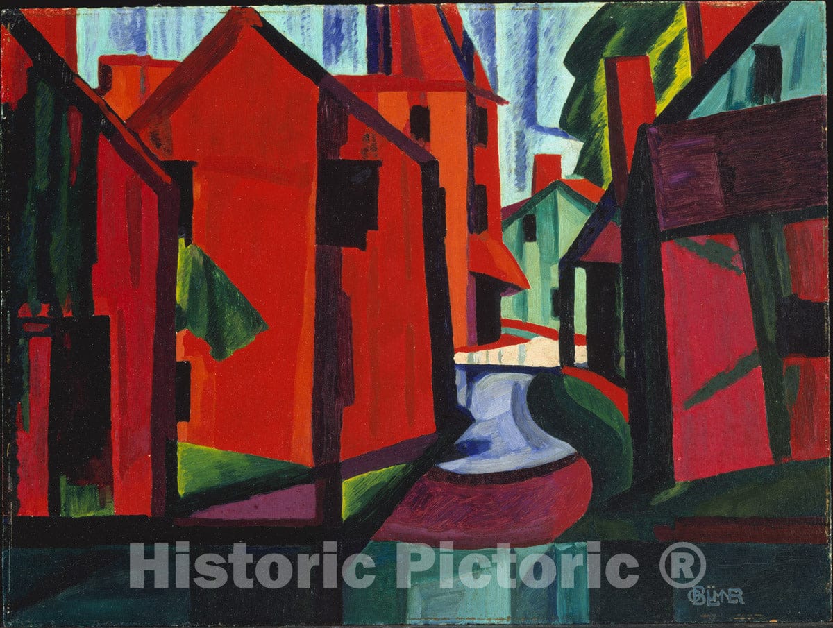 Art Print : Oscar Bluemner - Little Falls, New Jersey : Vintage Wall Art