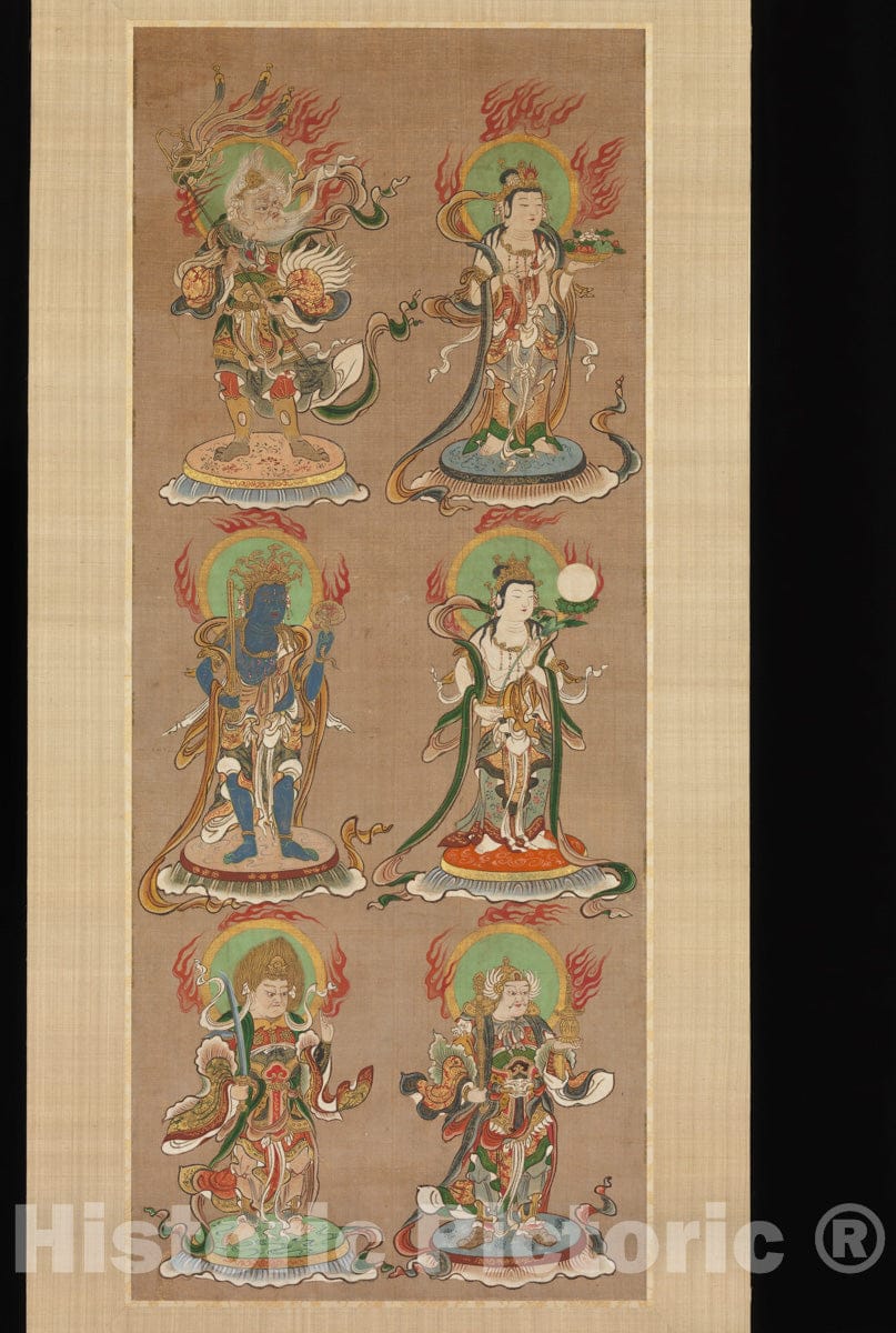 Art Print : Twelve Deva Kings (J?niten) - Japan - Muromachi Period (1392–1573) : Vintage Wall Art